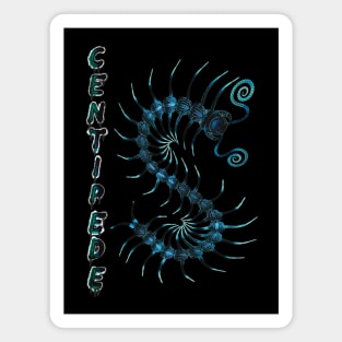 Blue Striped Centipede with Spay Paint Magnet